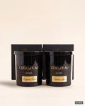 Duftkerzen-Set Elegant Rosé und Christmas Spice von Celesteau (KI-Bild)